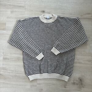 Grigoropoulos Kiriakos Greek Cotton Acrylic Striped Knit Sweater Size XL